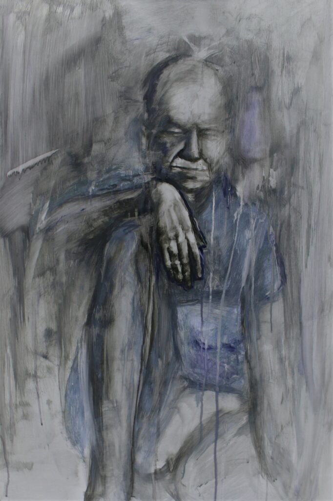 Rysunek tempera na papierze, autor: Wojciech Stachura