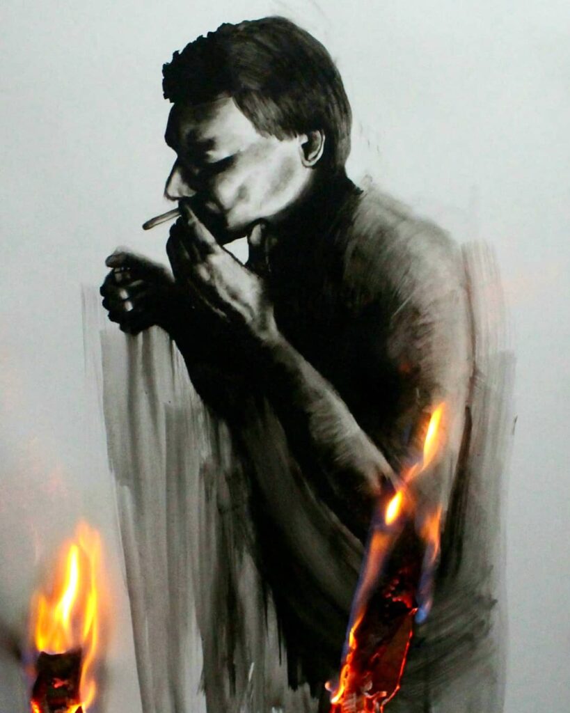 Obraz tempera na papierze, autor: Wojciech Stachura