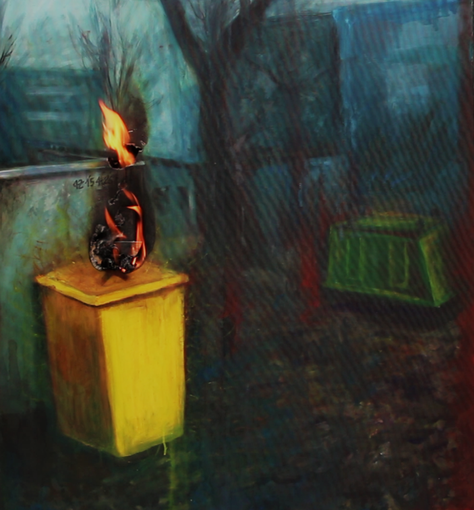 Obraz olej na płótnie-papier tempera, autor: Wojciech Stachura