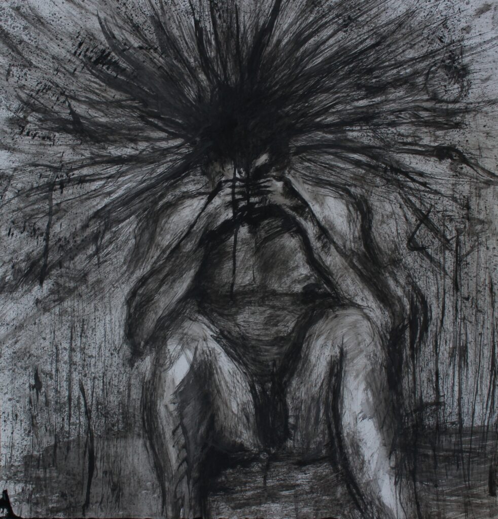 Rysunek tempera na papierze, autor: Wojciech Stachura