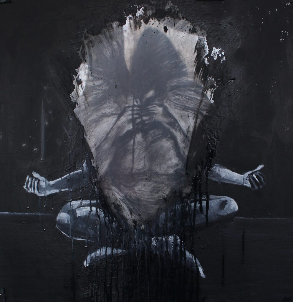 Rysunek tempera na papierze, autor: Wojciech Stachura