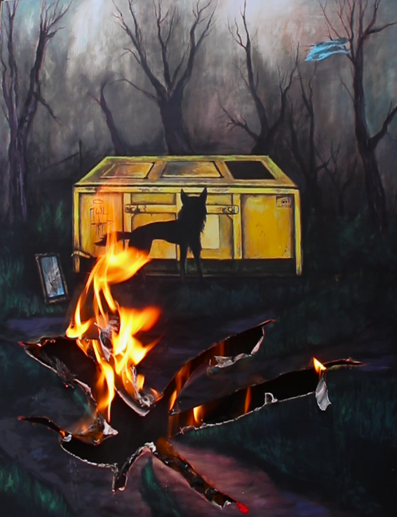 Obraz olej na płótnie-papier tempera, autor: Wojciech Stachura