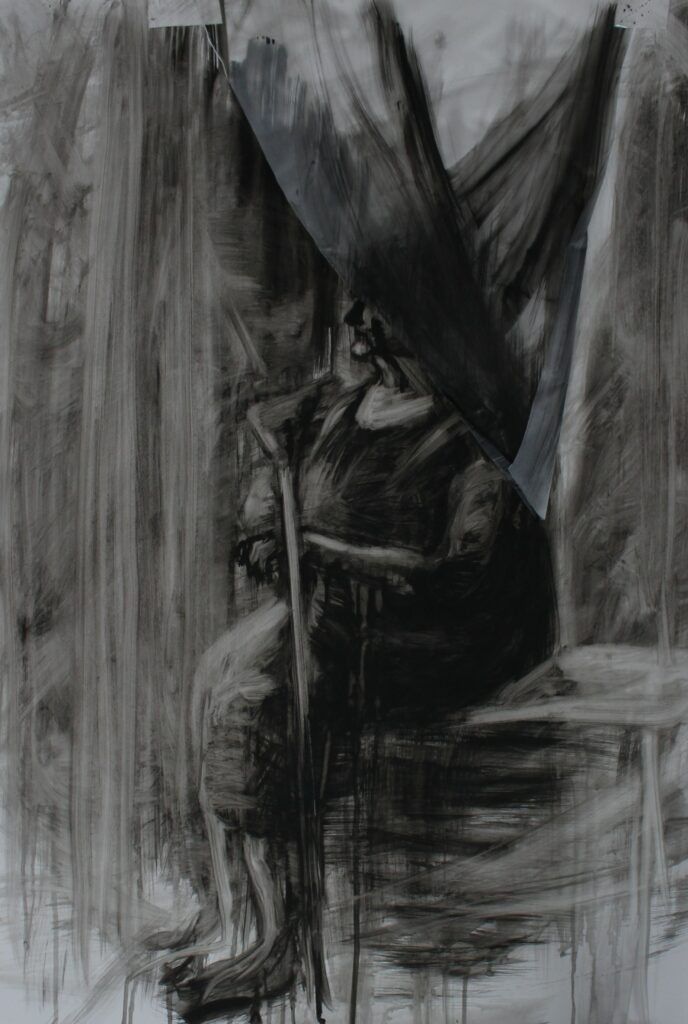 Rysunek tempera na papierze, autor: Wojciech Stachura