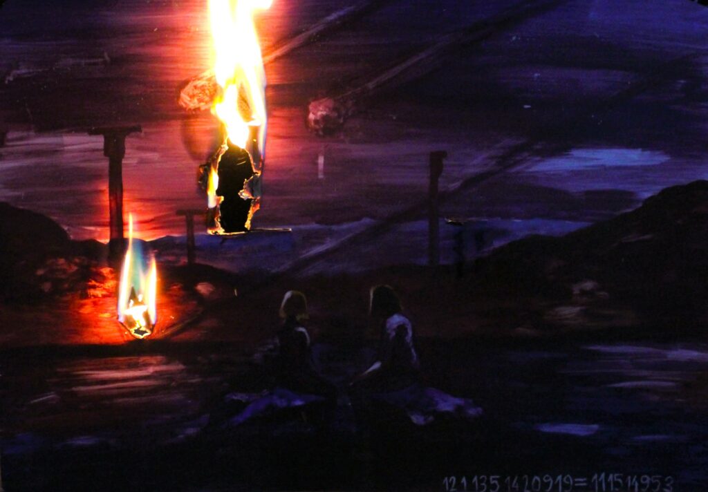 Obraz olej na płótnie-papier tempera, autor: Wojciech Stachura