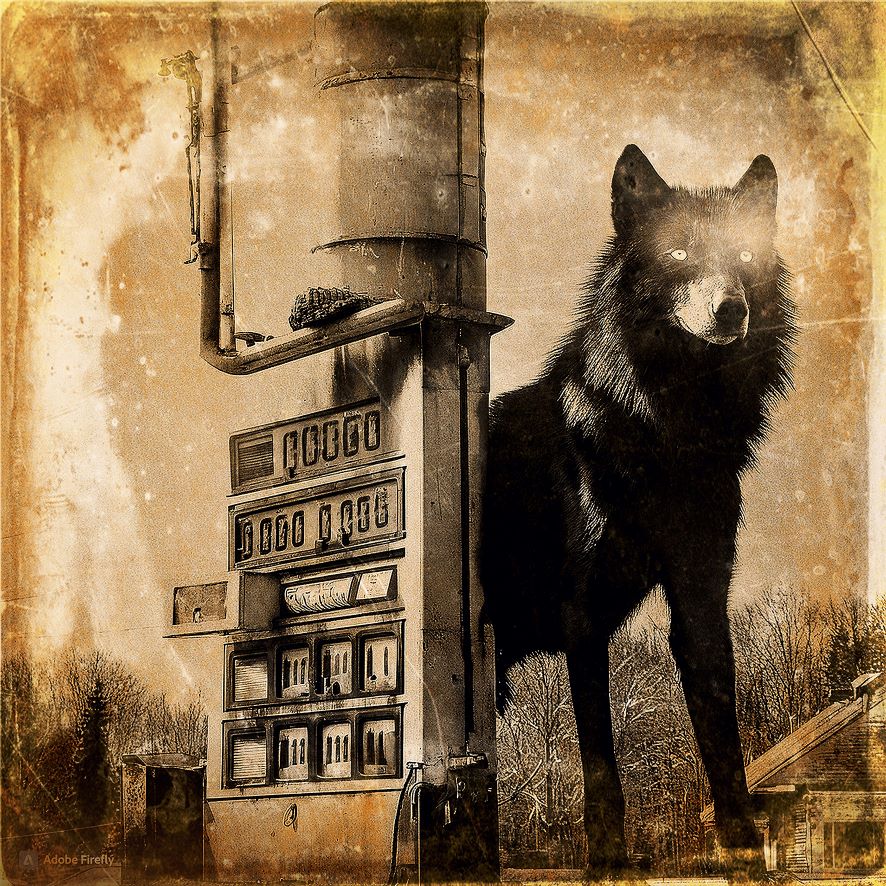 Wydruk na piance z serii Retro zwierzęta nocy wykonane za pomocą AI przy użyciu strony AdobeFirefly autor Wojciech Stachura